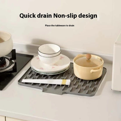 Countertop Slope Silicone Draining Pad Kitchen Anti-scald Insulation