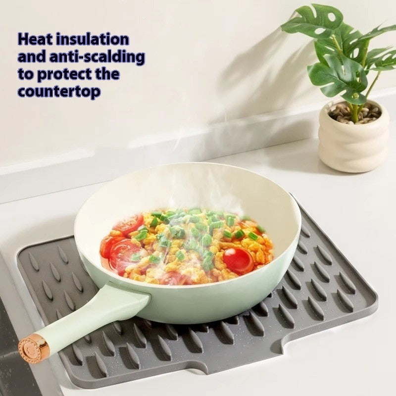 Countertop Slope Silicone Draining Pad Kitchen Anti-scald Insulation